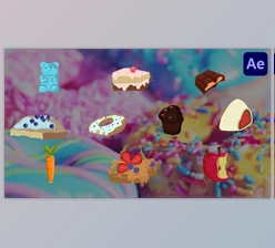 Download Cartoon Sweets And Fruits Sticker Animations for After (Videohive 48046888) - AE Project