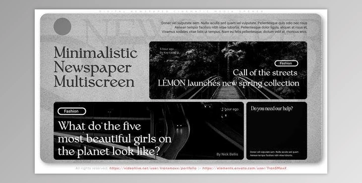 Download Digital Newspaper Cinematic Media Opener (Videohive 47997932) - AE Project