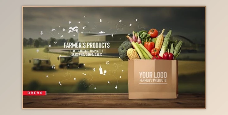 Download Farm Porducts/ Nature Eco Plants/ Healthy Lifestyle/ Food Delivery/ Farmer''s Fields/ Agriculture (Videohive 46575502) - AE Project