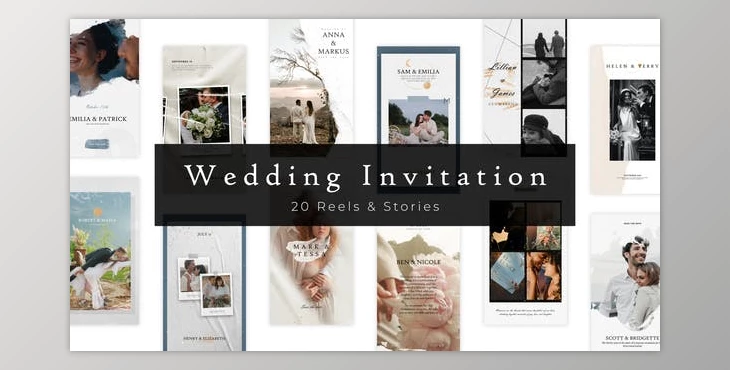Download 20 Elegant Wedding Invitation Reels and Stories (Videohive 48199130) - AE Project