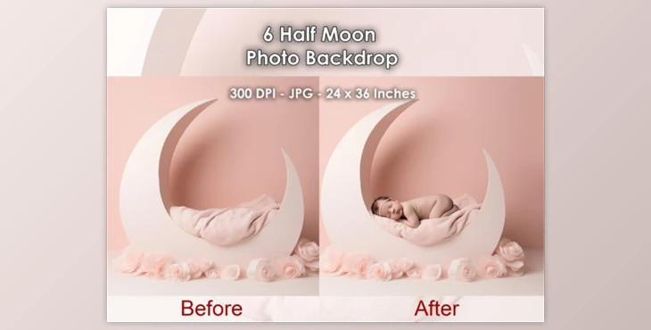 Download 6 Halfmoon Newborn Photo Backdrop JPG