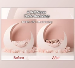 Download 6 Halfmoon Newborn Photo Backdrop JPG
