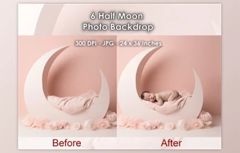 Download 6 Halfmoon Newborn Photo Backdrop <span class='badge badge-warning'>JPG</span>