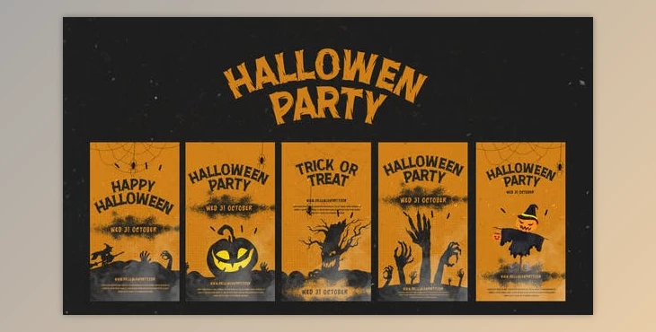Download Halloween Party Instagram Stories (Videohive 48204399) - AE Project