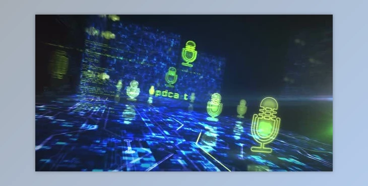 Download Microphone online podcast and on air live record symbols loop cyber concept (Videohive 47577801)