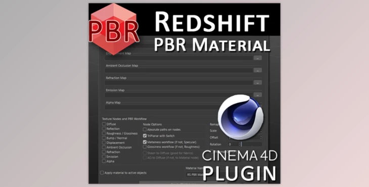 Download Redshift PBR Material plugin for Cinema 4D v1.0