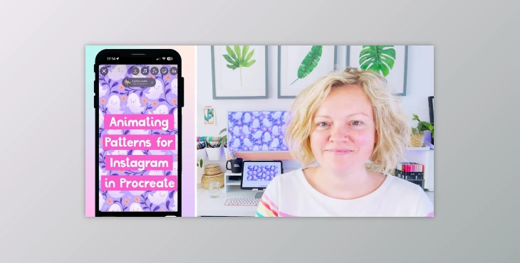 Download Easy Surface Pattern Design Animations for Instagram with Procreate