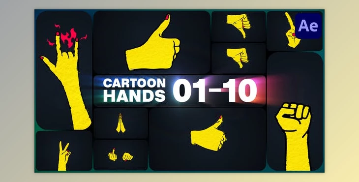 Download Cartoon Hands for After Effects (Videohive 48134323) - AE Project