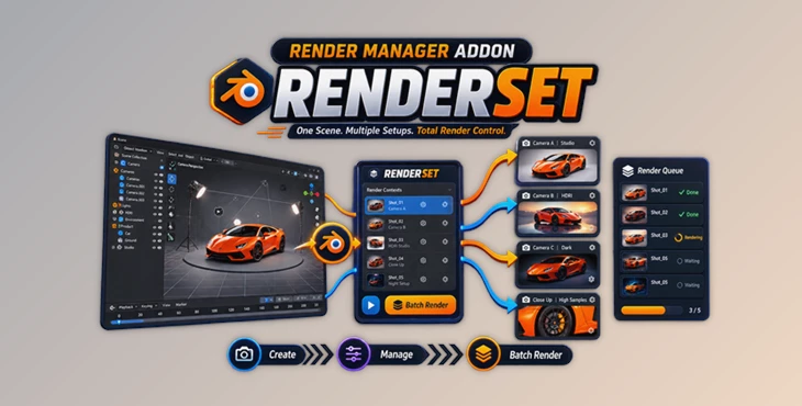 Render Manager Addon Renderset Pro