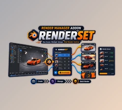 Blender - Download Render Manager Addon Renderset Pro v2.30