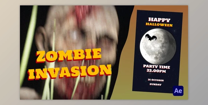 Download Zombie invasion on Halloween night (Videohive 48259475) - AE Project