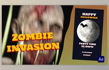 Download Zombie invasion on <span class='badge badge-warning'>Halloween</span> night (Videohive 48259475) - AE Project