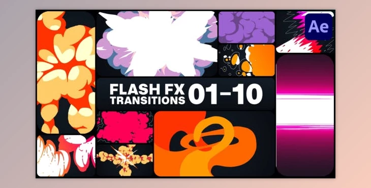 Download Flash FX Transitions for After Effects (Videohive 48286716) - AE Project