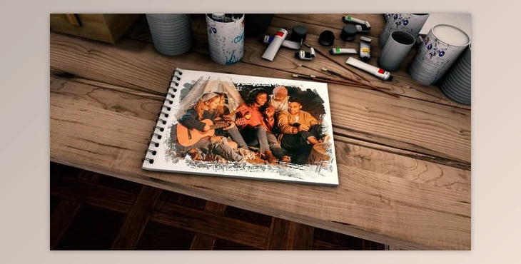 Download Photos on canvas in an Artist studio (Videohive 48362006) - AE Project