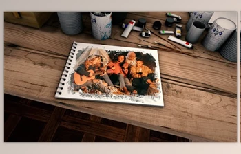 Download Photos on canvas in an <span class='badge badge-warning'>Artist</span> studio (Videohive 48362006) - AE Project