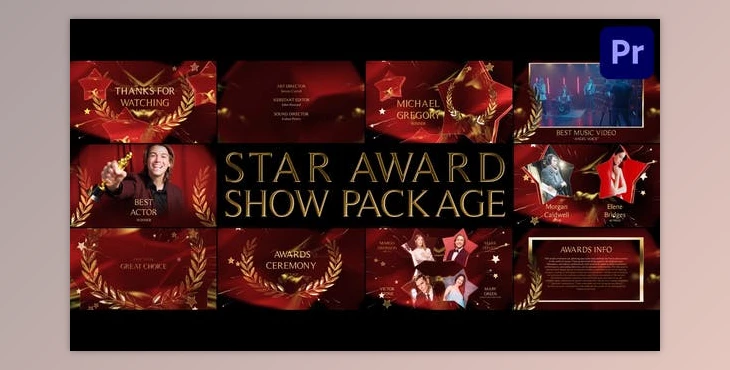 Download Star Award Show Package for Premiere Pro (Videohive 48336671)