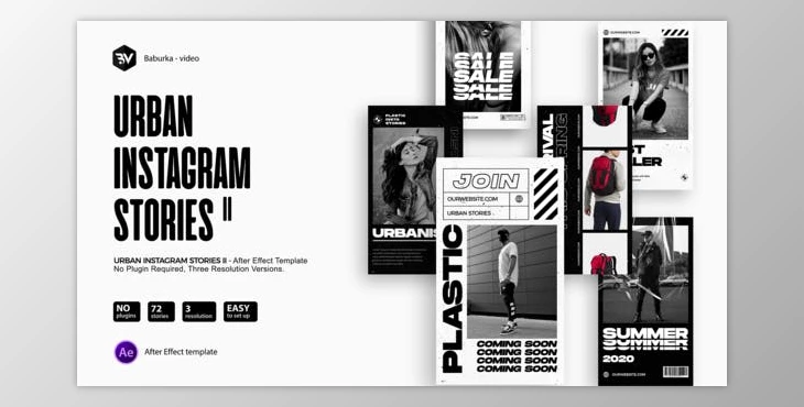 Download Urban Instagram Stories II (Videohive 26860998) - AE Project