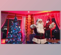 Download Funny Santa with Christmas lights dancing in the house. (Videohive 46140417)