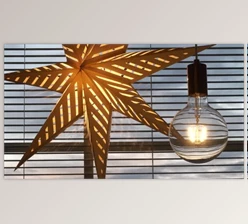 Download Closeup of christmas decorations in window, storm clouds in background (Videohive 46808127)