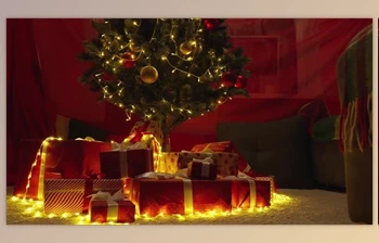 Download The <span class='badge badge-warning'>Magic</span> of Christmas Wishes a Christmas Tree Decorated with Gifts Opens the Pages of the Christmas (Videohive 47811873)