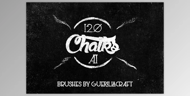 Download Megapack of Chalks & Charcoal Brushes for Adobe Illustrator