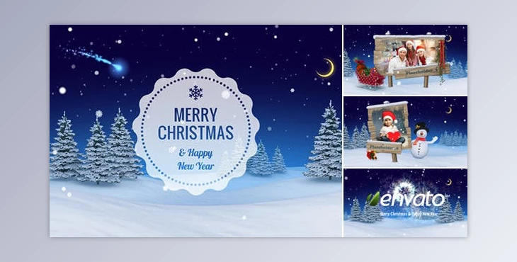 Download Christmas & New Year Gallery Winter Video Displays (Videohive 6289662) - AE Project