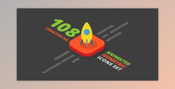 Download 3D Isometric Flat Icons Pack (Videohive 14341656) - AE Project