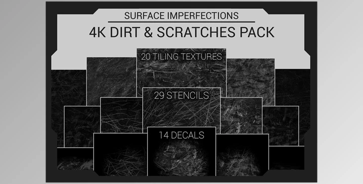 Download Artstation – Surface Imperfections – Dirt & Scratches Pack