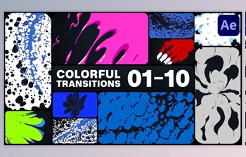 Download Colorful Transitions for After <span class='badge badge-warning'>Effects</span> (Videohive 47887946) - AE Project