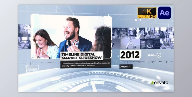 Download Timeline Digital Market Slideshow 4k (Videohive 47910502) - AE Project