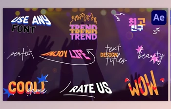 Download Modern <span class='badge badge-warning'>Design</span> Text Titles for After Effects (Videohive 48523211) - AE Project