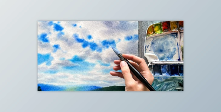 Download All About Painting Blue Skies and White Clouds with Watercolors