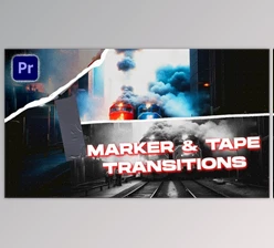 Download Marker & Tape Transitions VOL. 2 | Premiere Pro (Videohive 48399731) - PR Project