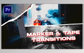 Download Marker & Tape Transitions VOL. <span class='badge badge-warning'>2</span> | Premiere Pro (Videohive 48399731) - PR Project