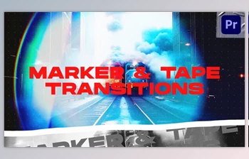 Download Marker & Tape Transitions VOL. 3 | Premiere Pro (<span class='badge badge-warning'>Videohive</span> 48413869) - PR <span class='badge badge-warning'>Project</span>