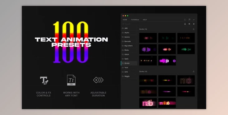 Download 100 Text Presets for Premiere Pro (Videohive 48408761)