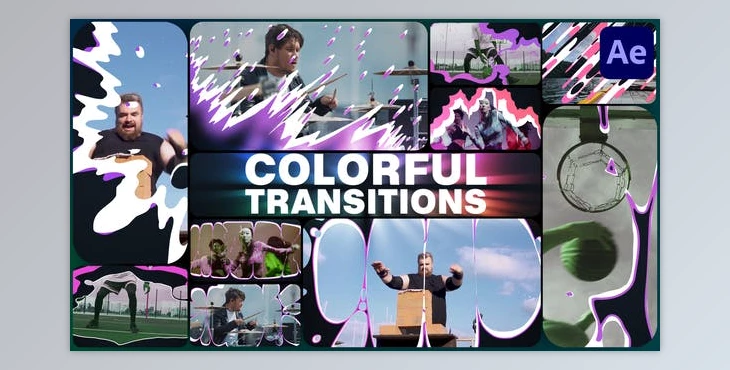 Download Colorful Transitions for After Effects (Videohive 48586801) - AE Project