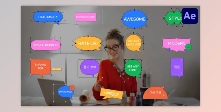 Download Speech Bubbles for After Effects (Videohive 48569560) - AE Project