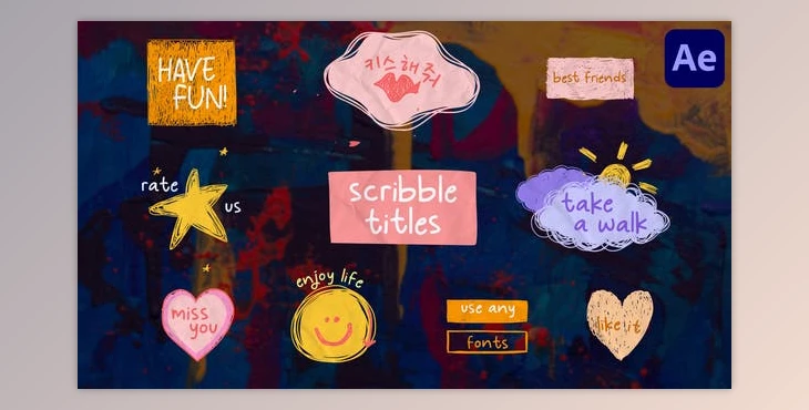 Download Scribble Lyric Titles for After Effects (Videohive 47888698) - AE Project