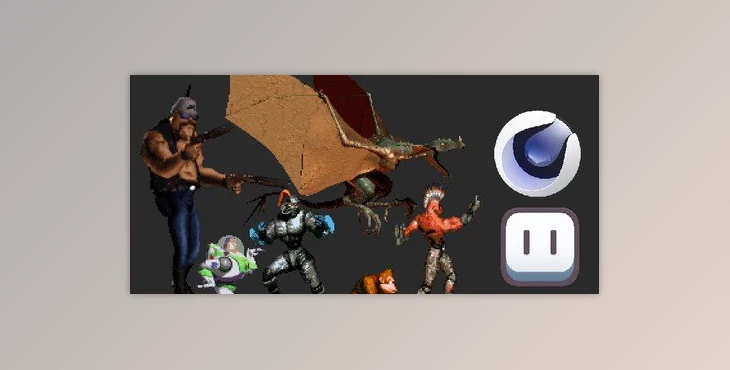 Download 2D Character Animations Sprites in Cinema 4D and Aseprite