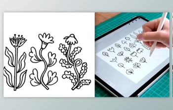 Download Flowers & Foliage: Drawing Plants & Botanical <span class='badge badge-warning'>Illustrations</span> in Procreate