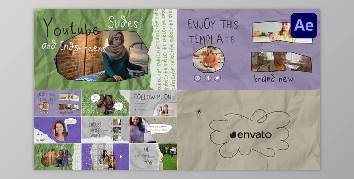 Download Social Media Slides and Endscreens for After Effects (Videohive 47852862) - AE Project