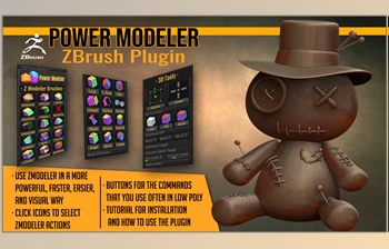 Download Power Modeler 1.97 ZBrush <span class='badge badge-warning'>Plugin</span> by Artistic Squad