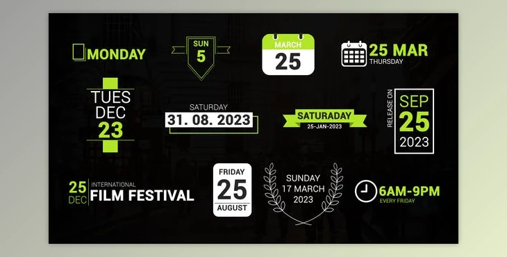 Download Time & Date Titles (Videohive 48065810) - AE Project