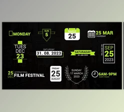 Download Time & Date Titles (Videohive 48065810) - AE Project