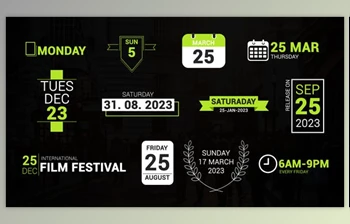 Download Time & <span class='badge badge-warning'>Date</span> Titles (Videohive 48065810) - AE Project