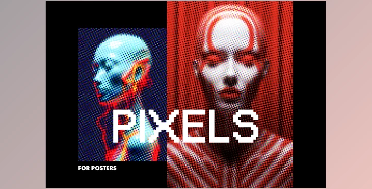 Download Colorful Pixels Poster Photo Effect