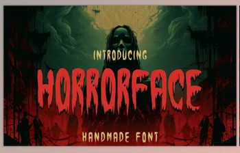 Download Horrorface - A Handmade Horror <span class='badge badge-warning'>Font</span>