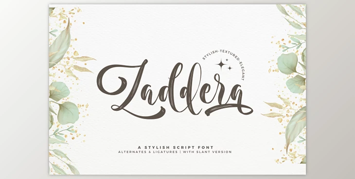 Download Zaddera - A Stylish Script Font