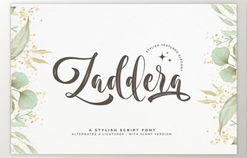Download Zaddera - A Stylish <span class='badge badge-warning'>Script</span> Font